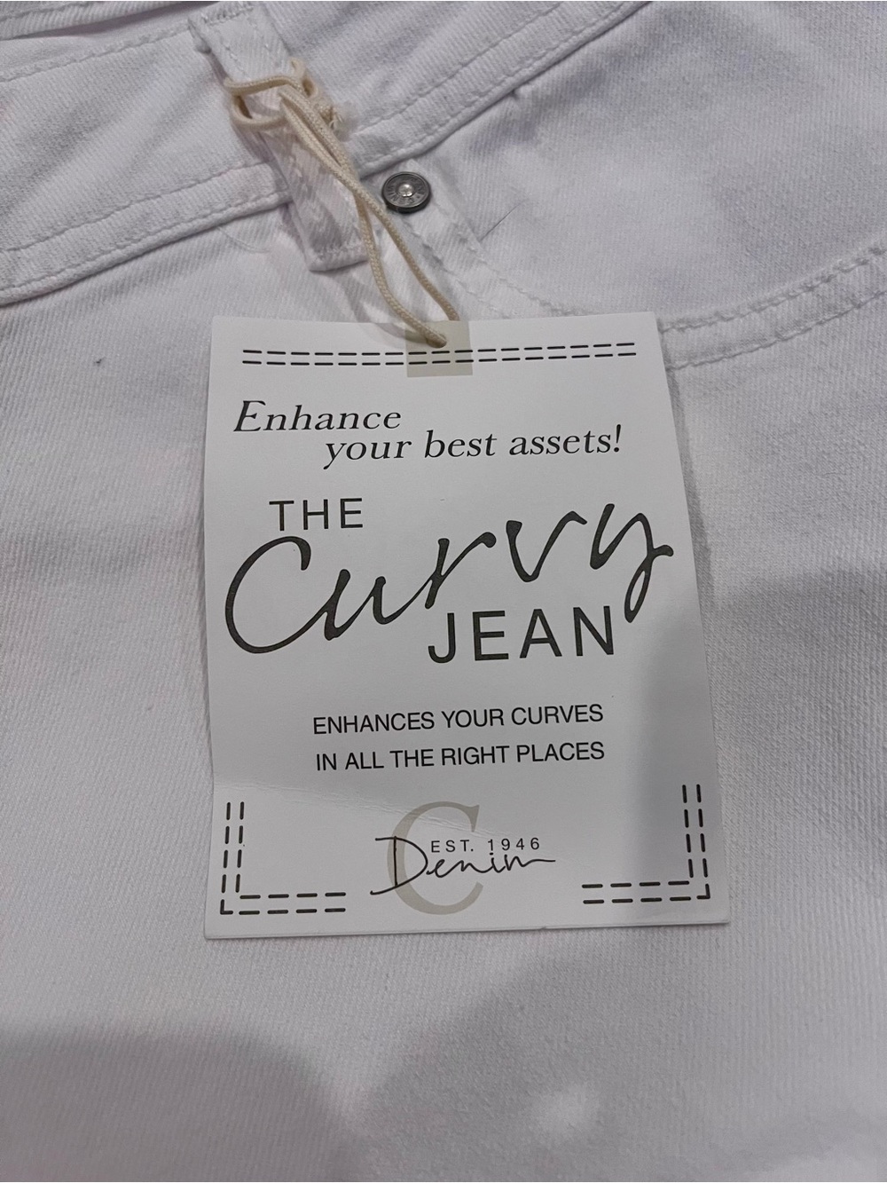 C Denim The Curvy Jean White Distressed Capri Jeans Women’s 22W Plus Size NWT - Picture 7 of 7